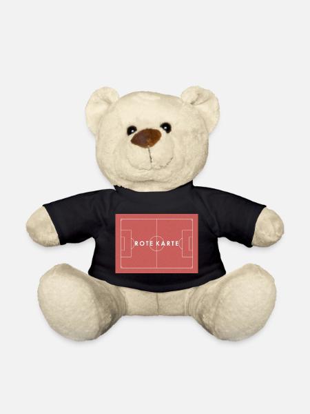 ROTE KARTE Fußball Statement - Teddy - Schwarz