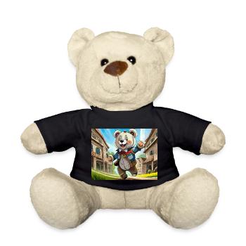 german nursery rhymes illustrated comic Teddy bear - Teddy Bear - black - Front