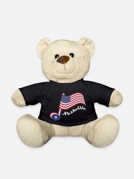 Country Music Nashville. Note and Spangled Banner. - Teddy Bear - black