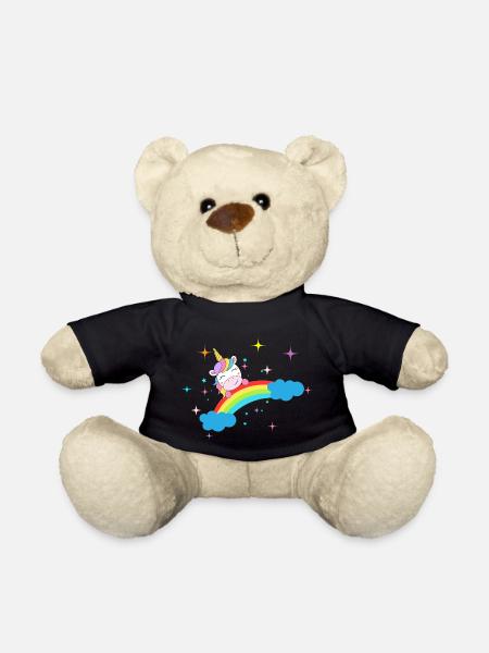 Einhorn - Teddy - Schwarz