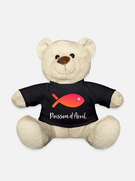 POISSON. POISSON D'AVRIL. VACANCES. ETE. HUMOUR - Nounours - noir