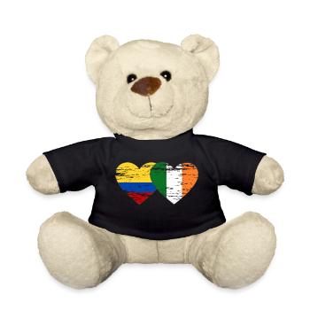 Colombie Irlande drapeau coeur utilisé - Nounours - noir - Devant