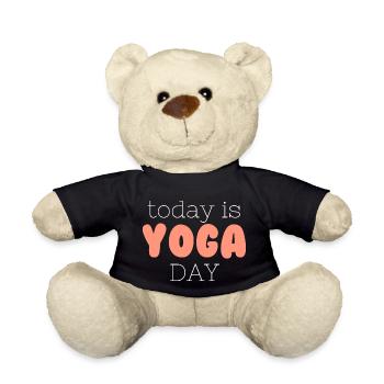 International Yoga Day - Teddy Bear - black - Front