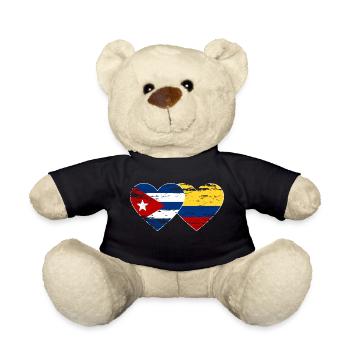 Cuba Colombie Drapeau Coeur Utilisé - Nounours - noir - Devant