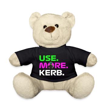 USE. MORE. KERB. - Teddy Bear - black - Front