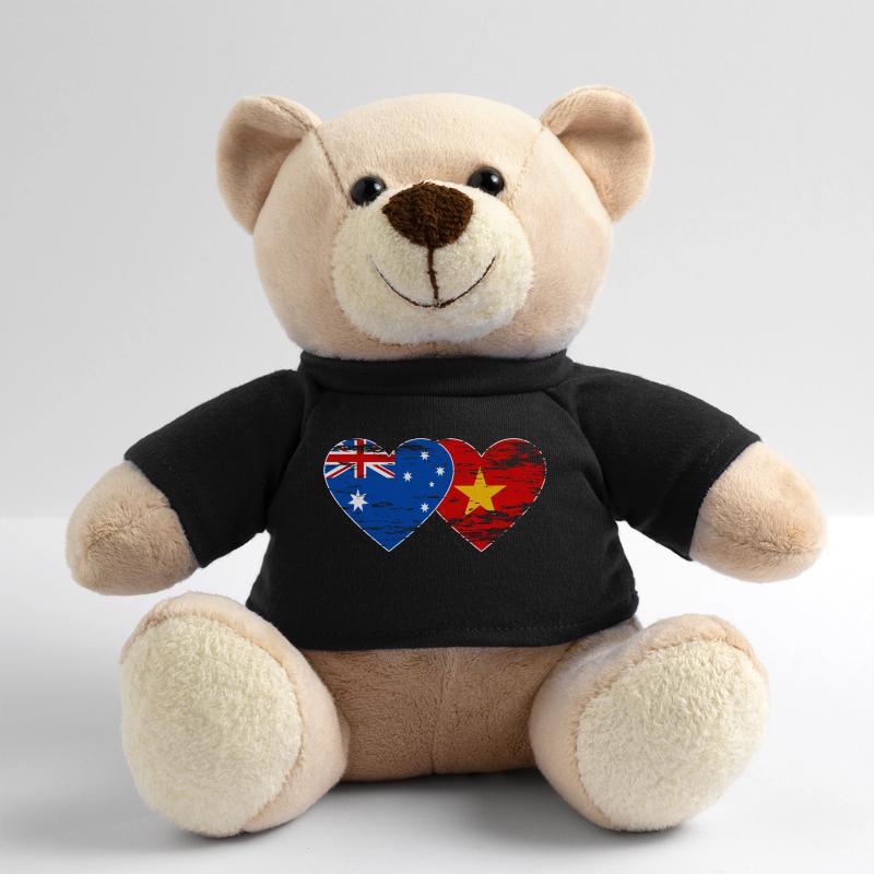Coeur de drapeau Australie Vietnam utilisé Nounours