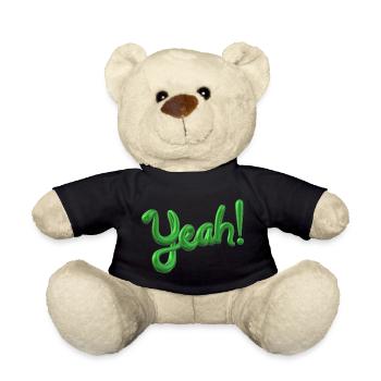 Yeah ✅ Bin motiviert! Yes-Funktion Design - Teddy - Schwarz - Vorne