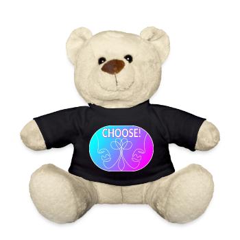Strichzeichnung - Wählen Sie - Teddy - Schwarz - Vorne