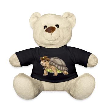 Turtle Sheriff Sheriff's Hat - Teddy Bear - black - Front