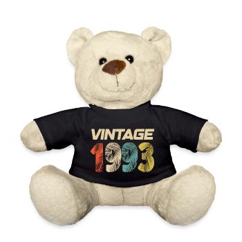 Vintage 1993 Retro - Bestseller - Teddy - Schwarz - Vorne