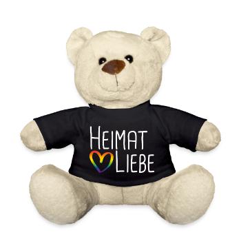 Heimatliebe Regenbogenherz - Teddy - Schwarz - Vorne