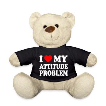 i love my attitude problem - Teddy - Schwarz - Vorne