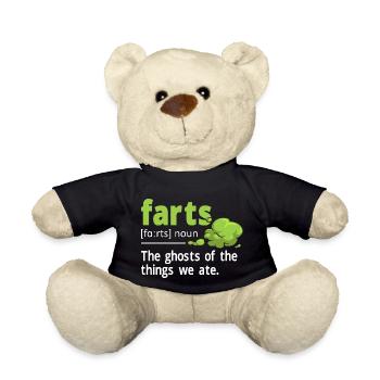 fart farting farting farting - Teddy Bear - black - Front