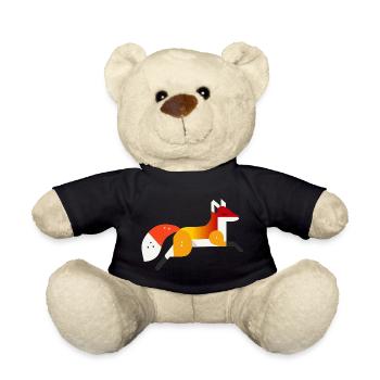 Fuchs – Ruhe und Natur im geometrischen Stil - Teddy - Schwarz - Vorne
