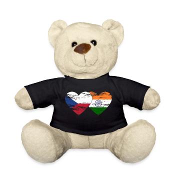 Tschechien Indien Flagge used - Teddy - Schwarz - Vorne