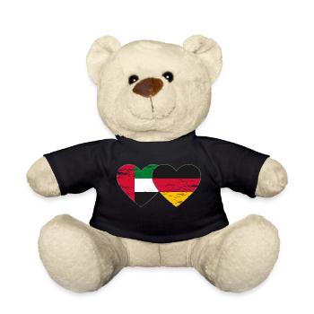 United Arab Emirates Germany Heart - Teddy Bear - black - Front