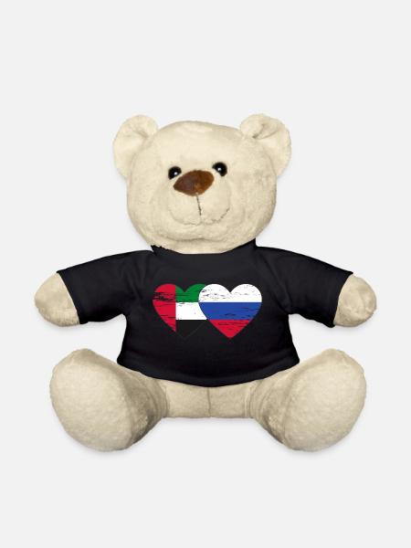 Vereinigte Arabische Emirate Russland Herz - Teddy - Schwarz