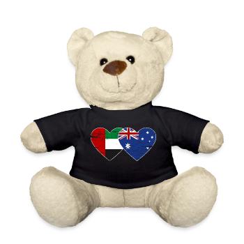 United Arab Emirates Australia Flag - Teddy Bear - black - Front