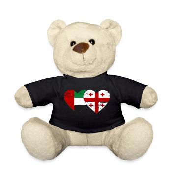 United Arab Emirates Georgia Flag - Teddy Bear - black - Front