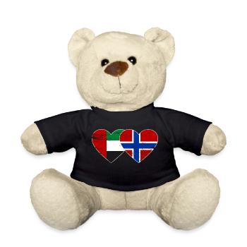 United Arab Emirates Norway Flag - Teddy Bear - black - Front