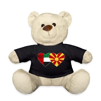 Émirats arabes unis Drapeau de la Macédoine - Nounours - noir - Devant