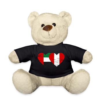 Émirats arabes unis Pérou Drapeau coeur utilisé - Nounours - noir - Devant