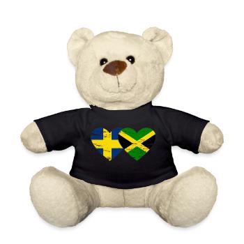 Suède Jamaïque Drapeau Coeur utilisé - Nounours - noir - Devant