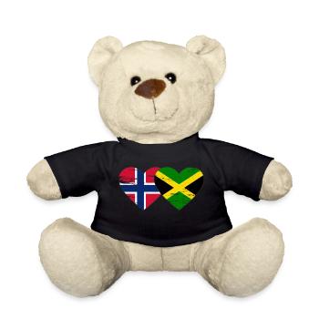Norvège Jamaïque Drapeau Coeur Utilisé - Nounours - noir - Devant