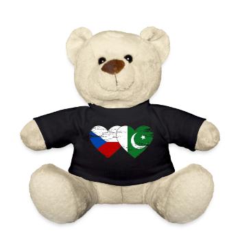 République tchèque Drapeau pakistanais coeur utilisé - Nounours - noir - Devant