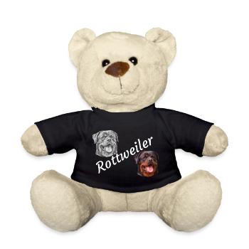 Rottweiler ,Hunde, Hundekopf, Wachhund, Rassehund, - Teddy - Schwarz - Vorne