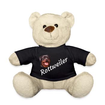 Rottweiler ,Hunde, Hundekopf, Wachhund, Rassehund, - Teddy - Schwarz - Vorne