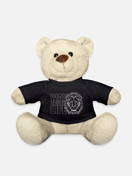 Leo "WAY TRUTH LIFE" - Teddy Bear - black