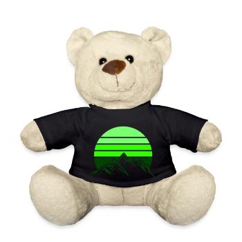 mountains mountains mountains - Teddy Bear - black - Front
