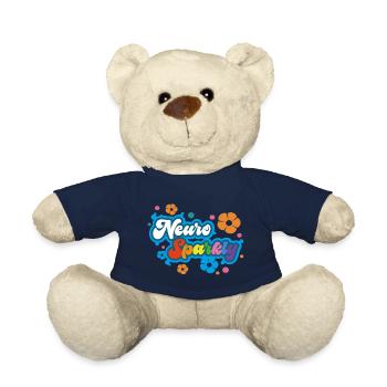 Neuro Sparkly Blume Regenbogen Typografie - Teddy - French Navy - Vorne