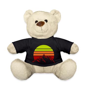 mountains mountains mountains - Teddy Bear - black - Front