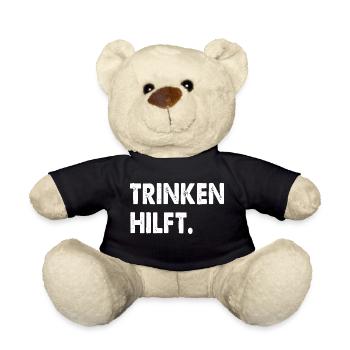 Trinken Hilft - Teddy - Schwarz - Vorne