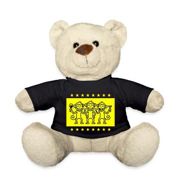 Affe Party Team Lustig - Teddy - Schwarz - Vorne