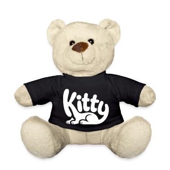Kitty - Cute Pet Cat Design - Teddy Bear - black - Front