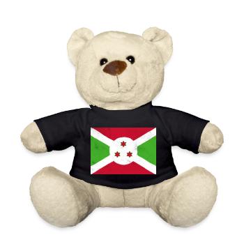 Flagge von Burundi - Teddy - Schwarz - Vorne