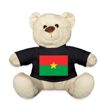 Flagge von Burkina Faso - Teddy - Schwarz - Vorne