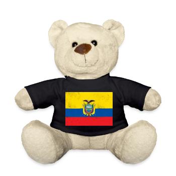 Drapeau de l’Équateur – andin - Nounours - noir - Devant
