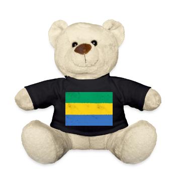 Drapeau du Gabon – Couleurs de l’Afrique - Nounours - noir - Devant