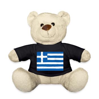 Drapeau de la Grèce – Identité bleue - Nounours - noir - Devant