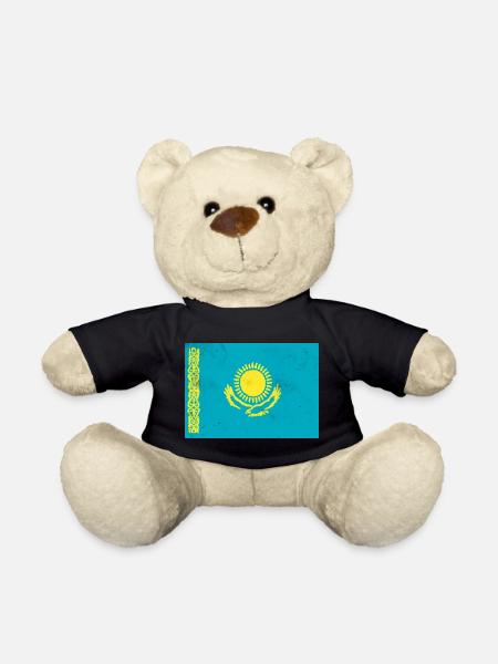 Flagge von Kasachstan - Teddy - Schwarz