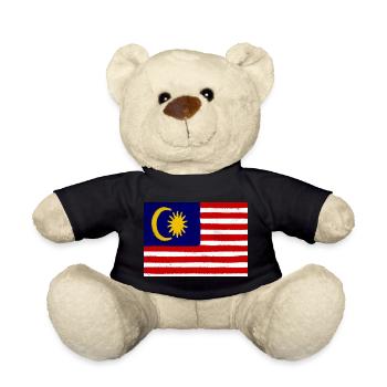 Flag of Malaysia - Teddy Bear - black - Front