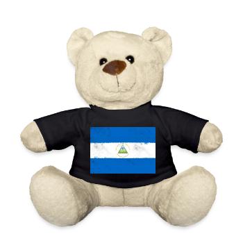 Flag of Nicaragua - Teddy Bear - black - Front