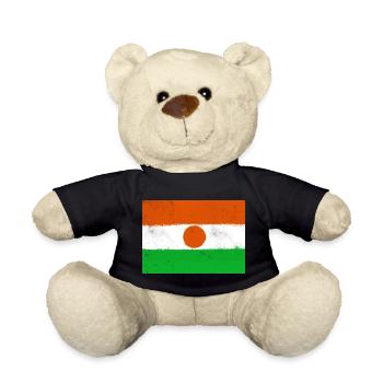 Flag of Niger - Teddy Bear - black - Front
