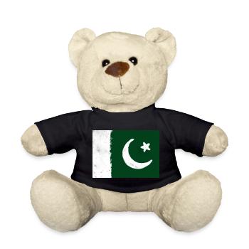 Flag of Pakistan - Teddy Bear - black - Front