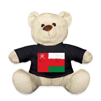 Flagge von Oman - Teddy - Schwarz - Vorne