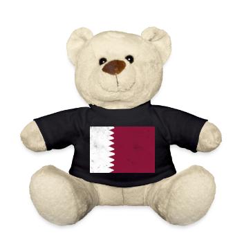 Flag of Qatar - Teddy Bear - black - Front